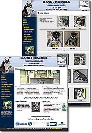 D and J Kennels uses Web Creations By Z to post information on new and upcoming litters